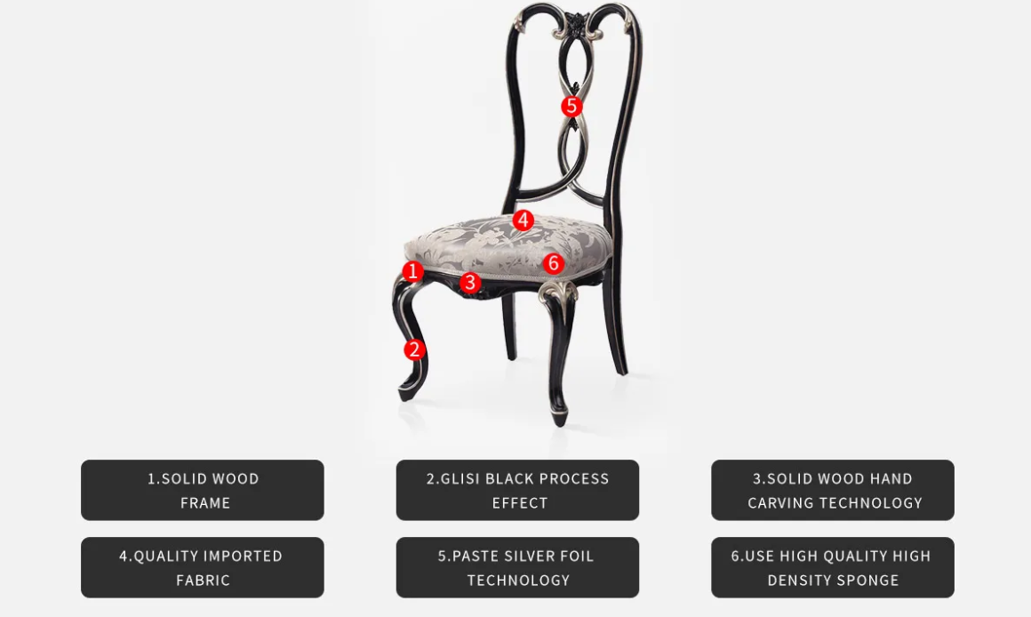 luxury dining chair in foshan sanhe 